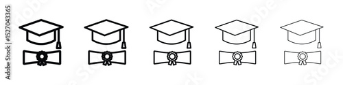 Degree icon vector collection. EPS 10
