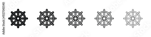 Dharmachakra icon vector collection. EPS 10