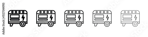 Electric generator icon vector collection. EPS 10