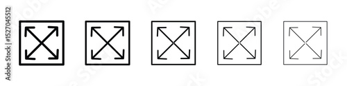Expand arrows icon vector collection. EPS 10