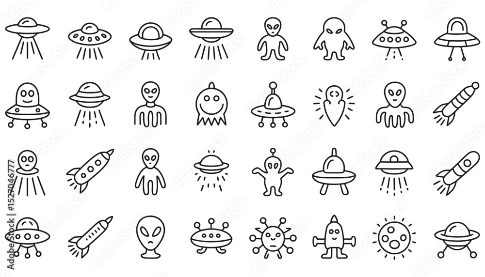 Fototapeta premium Vector people icon set collection with hand drawn holiday food symbols