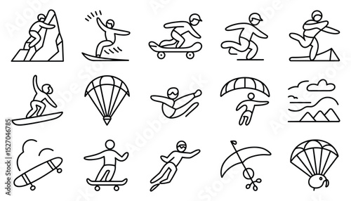 Cartoon vector illustration set of people silhouettes in different professions