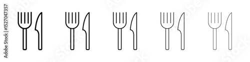 Fork and Knife icon vector collection. EPS 10