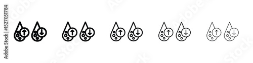 Low and high cholesterol icon vector collection. EPS 10