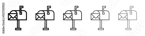 Mailbox icon vector collection. EPS 10