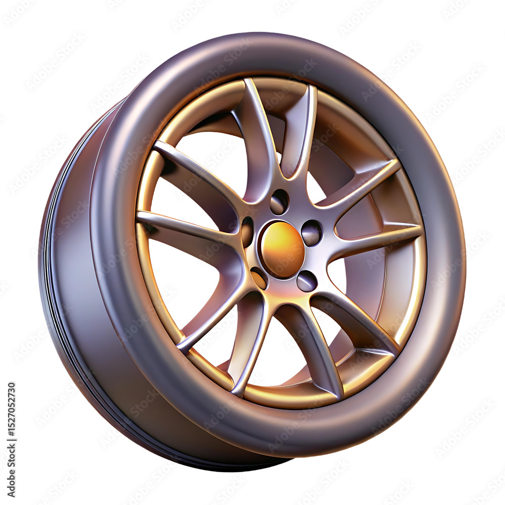 Fototapeta premium icon of a wheel rim