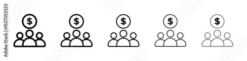Mutual funds icon vector collection. EPS 10