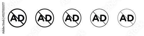 No audio description icon vector collection. EPS 10