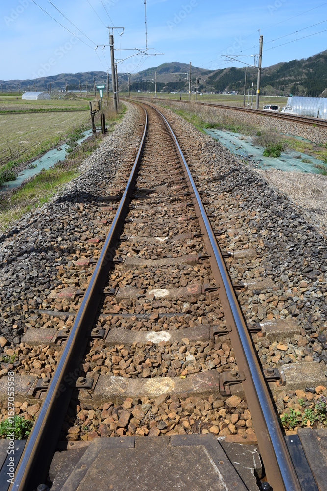 Fototapeta premium 鉄道線路 羽越本線