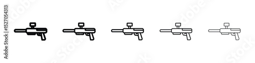 Paintball gun icon vector collection. EPS 10
