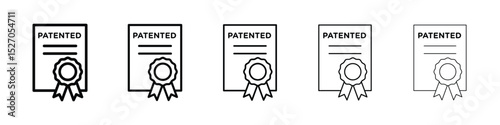 Patented icon vector collection. EPS 10