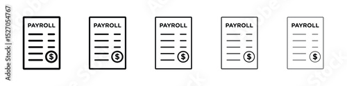 Payroll icon vector collection. EPS 10