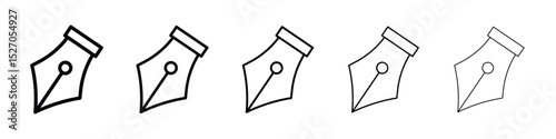 Pen nib icon vector collection. EPS 10