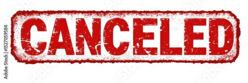 This image showcases a prominent red CANCELED stamp design, perfect for marking items, events, or transactions. The bold font conveys urgency and finality effectively.