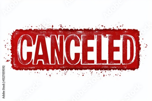 Featuring a stylized 'CANCELED' stamp in a distressed red design, this eye-catching image symbolizes rejection and voided outcomes, making it perfect for commercial use.