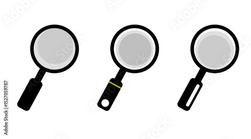 Magnifying glass vector icon. Search icon.