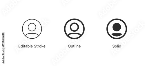 User profile icon set. profile avatar icon vector, User account profile black circle in flat style , social media profile photo icon symbol