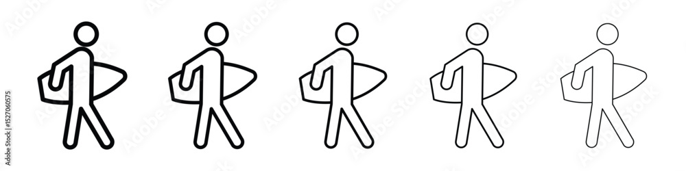 Obraz premium Surfer icon vector collection. EPS 10