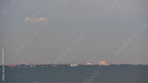 Timelapse of Cloud Morphing Over Sea in Pattaya, Thailand