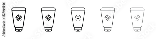 Sunscreen icon vector collection. EPS 10