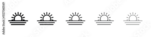 Sunrise icon vector collection. EPS 10