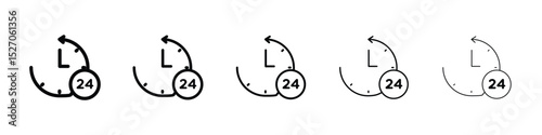 Time twenty four icon vector collection. EPS 10
