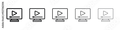 Video tutorial icon vector collection. EPS 10