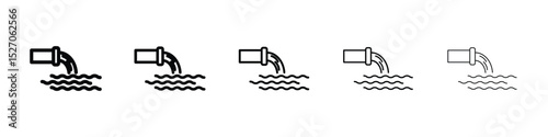 Waste water icon vector collection. EPS 10