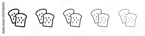 White bread icon vector collection. EPS 10