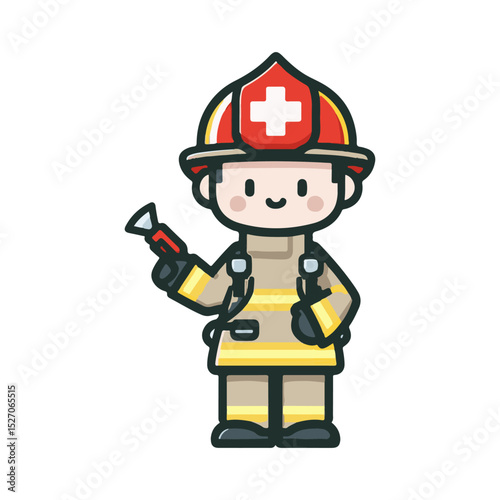 
illustration design of a firefighter