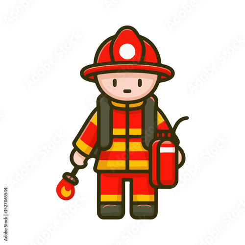 
illustration design of a firefighter