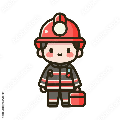 
illustration design of a firefighter