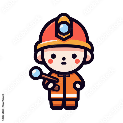 
illustration design of a firefighter