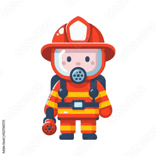 
illustration design of a firefighter
