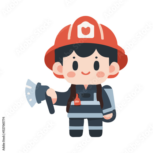 
illustration design of a firefighter