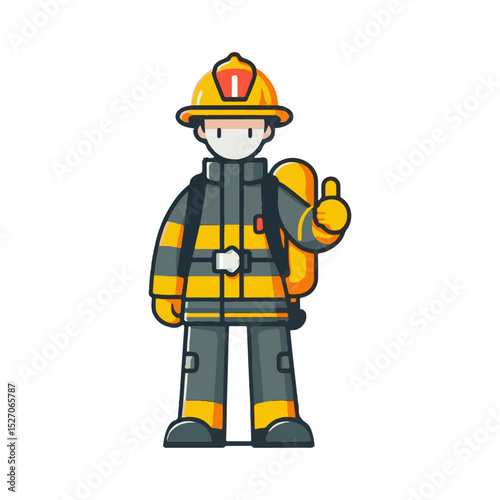 
illustration design of a firefighter