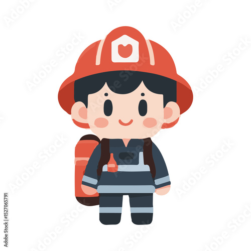 
illustration design of a firefighter