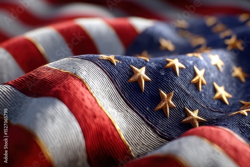 The American flag unfurls gracefully, showcasing its red, white, and blue colors vividly against a bright backdrop, embodying the spirit of freedom and unity for all who see it.