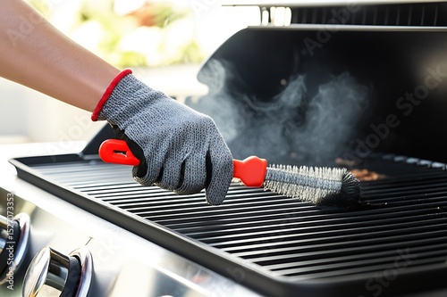Carefully cleaning the grill after use