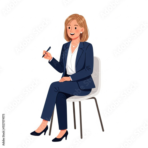  Woman school psychologist session. vector