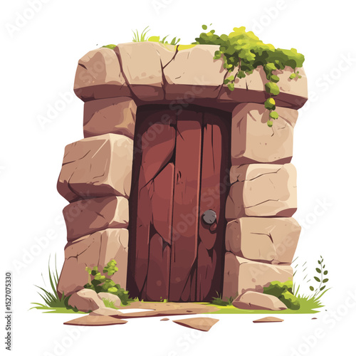 Hidden Chambers vector 2D flat illustration, isolated on a white background.