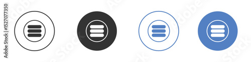 Menu list button icon vector. Logo Template illustration design