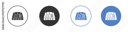 Money counting machine icon vector. Logo Template illustration design