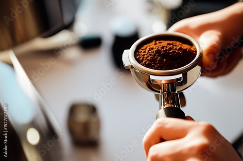 Focus on the craftsmanship and skill involved in making specialty coffee