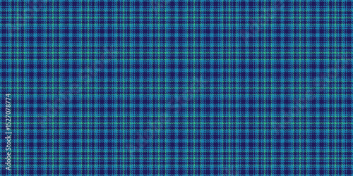 Winter seamless pattern check, hobby vector texture tartan. Card fabric plaid background textile in cyan and indigo colors.