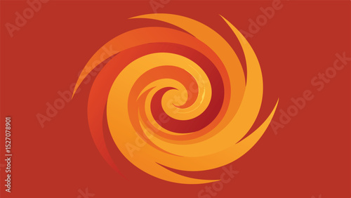 Abstract swirl in warm orange and yellow hues suitable for creative designs