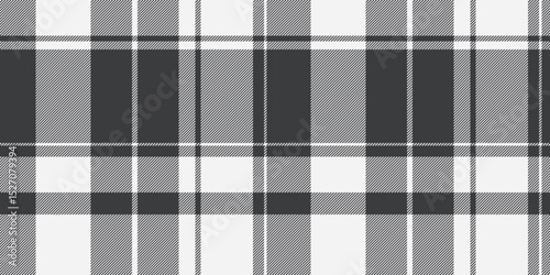 Classic monochrome plaid pattern.  Elegant and versatile design ideal for textile prints, website backgrounds, or packaging.  Subtle texture adds visual interest.  A timeless, stylish graphic.
