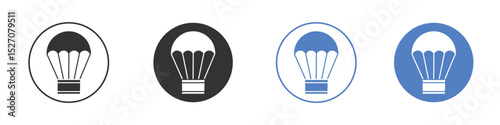 Parachute icon vector. Logo Template illustration design