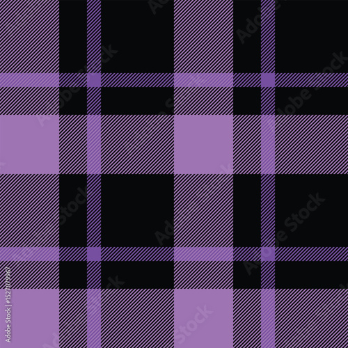 Classic plaid pattern in shades of purple and black. Versatile for backgrounds, textiles, or design elements. Adds a touch of vintage or modern style.
