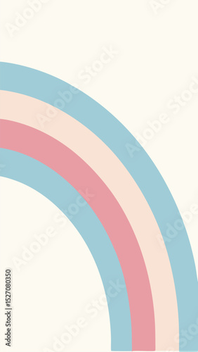 Artistic illustration of transgender pride rainbow symbol on a white background